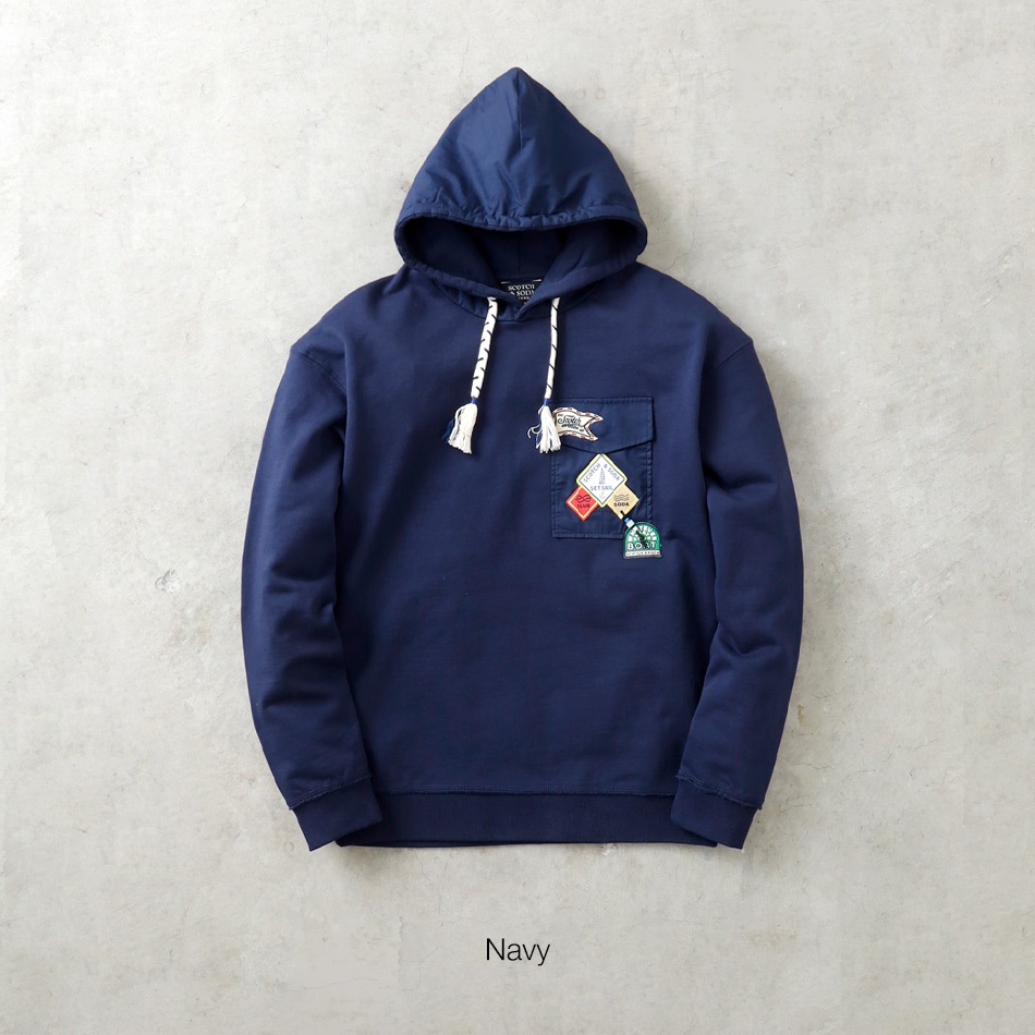 【SCOTCH&SODA】13824 PATCHED POCKET HOODIE