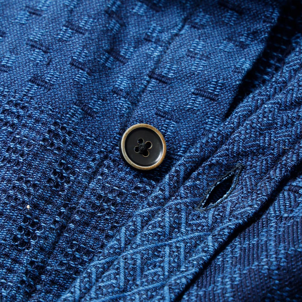 BLUEPORT（ブルーポート）インディゴ ジャカードシャツ