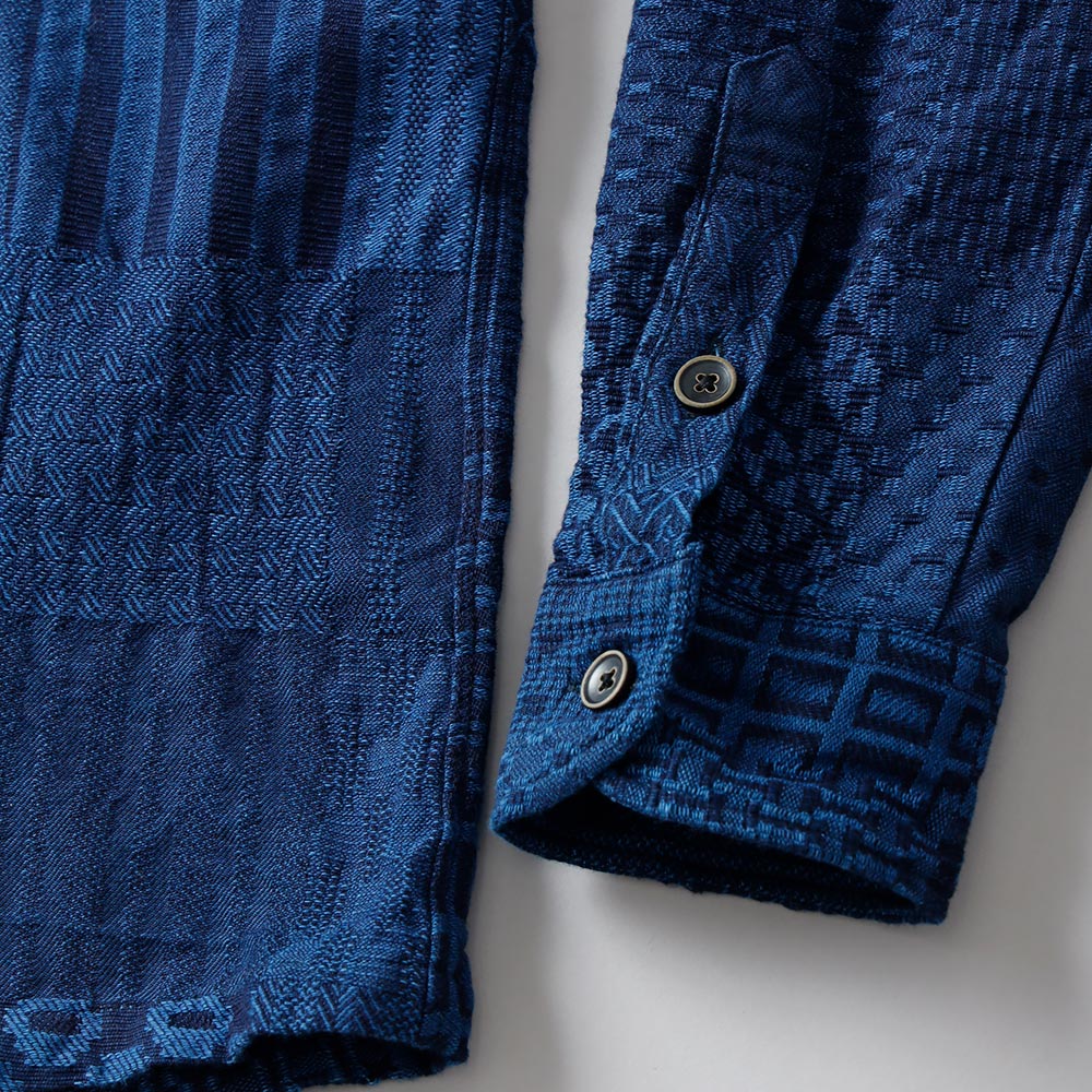 BLUEPORT（ブルーポート）インディゴ ジャカードシャツ