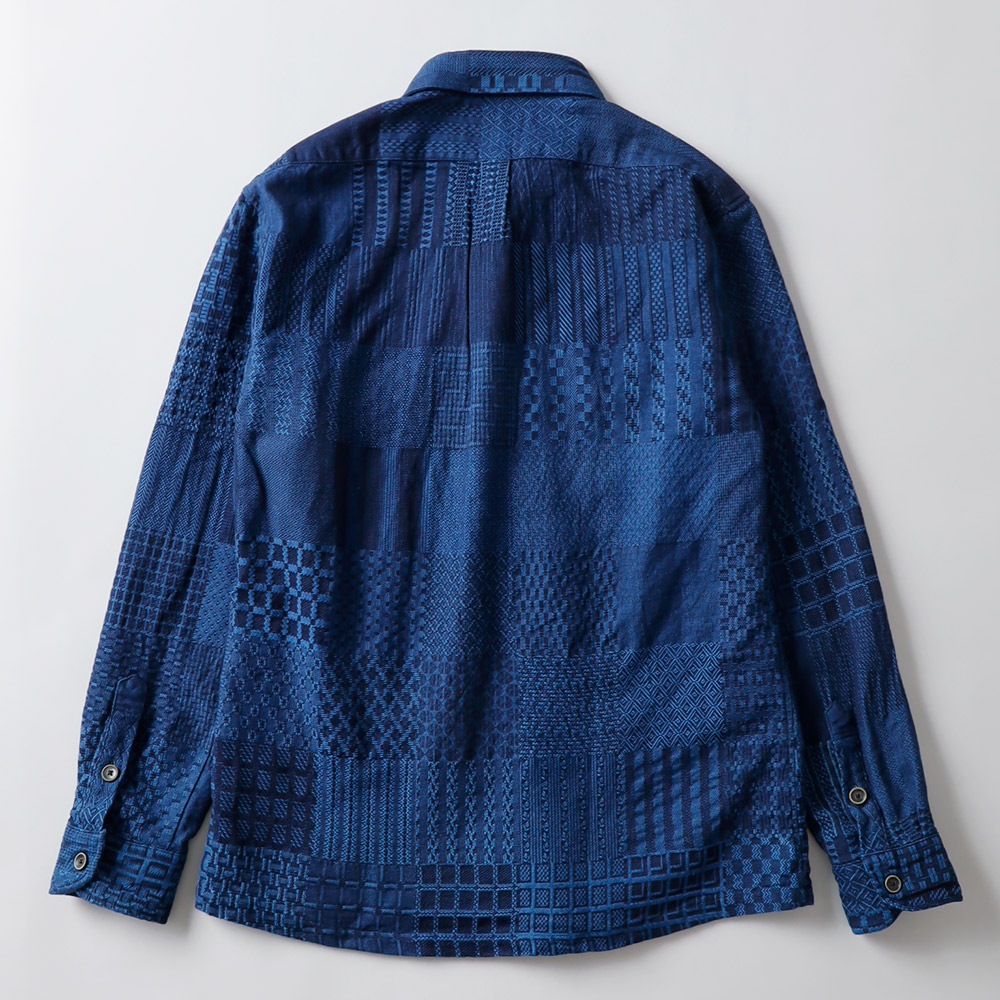 BLUEPORT（ブルーポート）インディゴ ジャカードシャツ