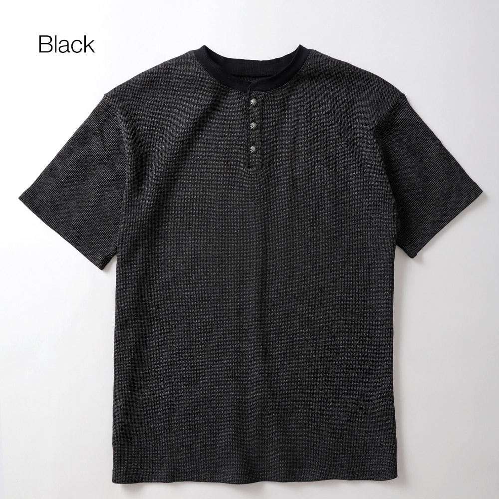 BLUE PORT（ブルーポート）伸びない杢サーマルTシャツ
