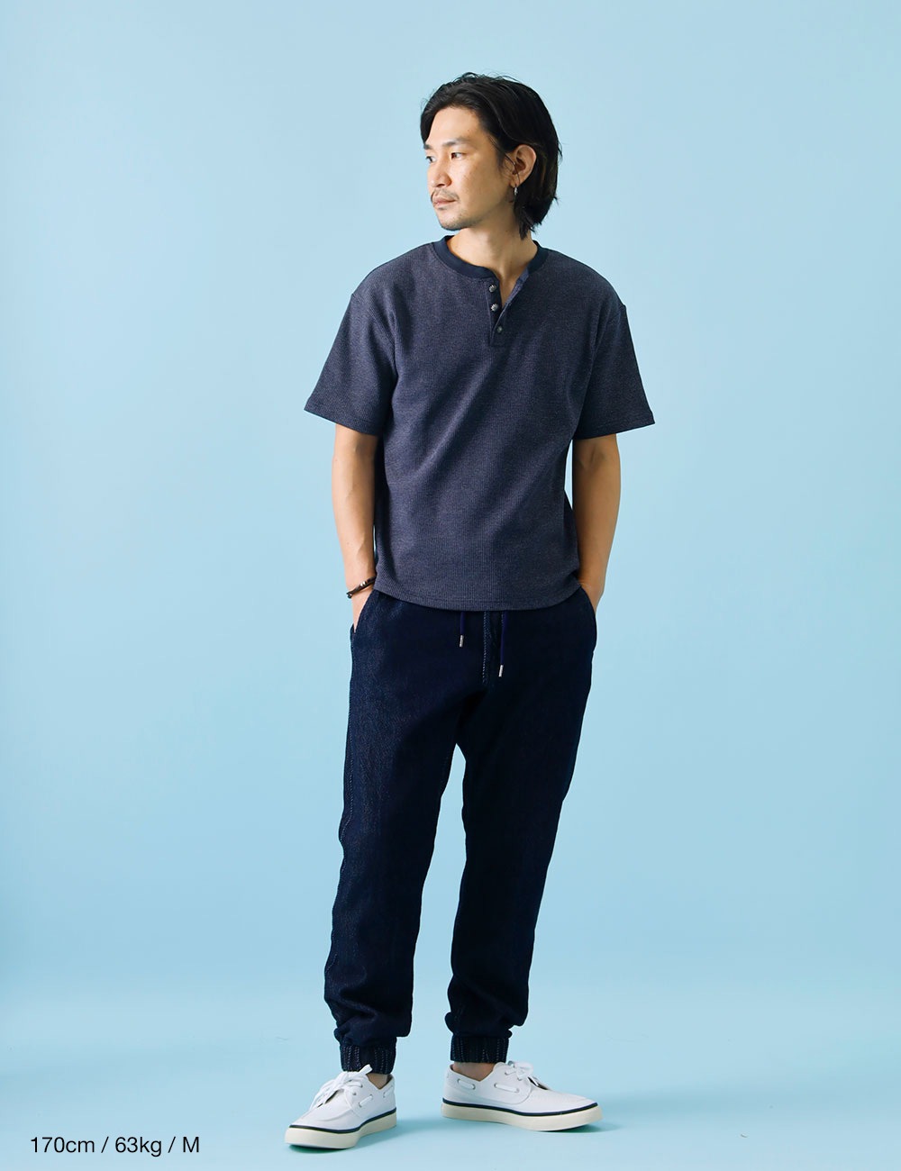 BLUE PORT ｜『伸びない』杢サーマルTシャツ