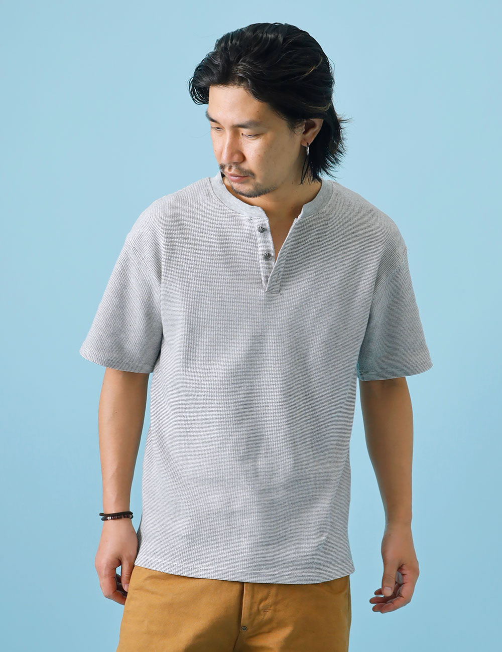 BLUE PORT ｜『伸びない』杢サーマルTシャツ
