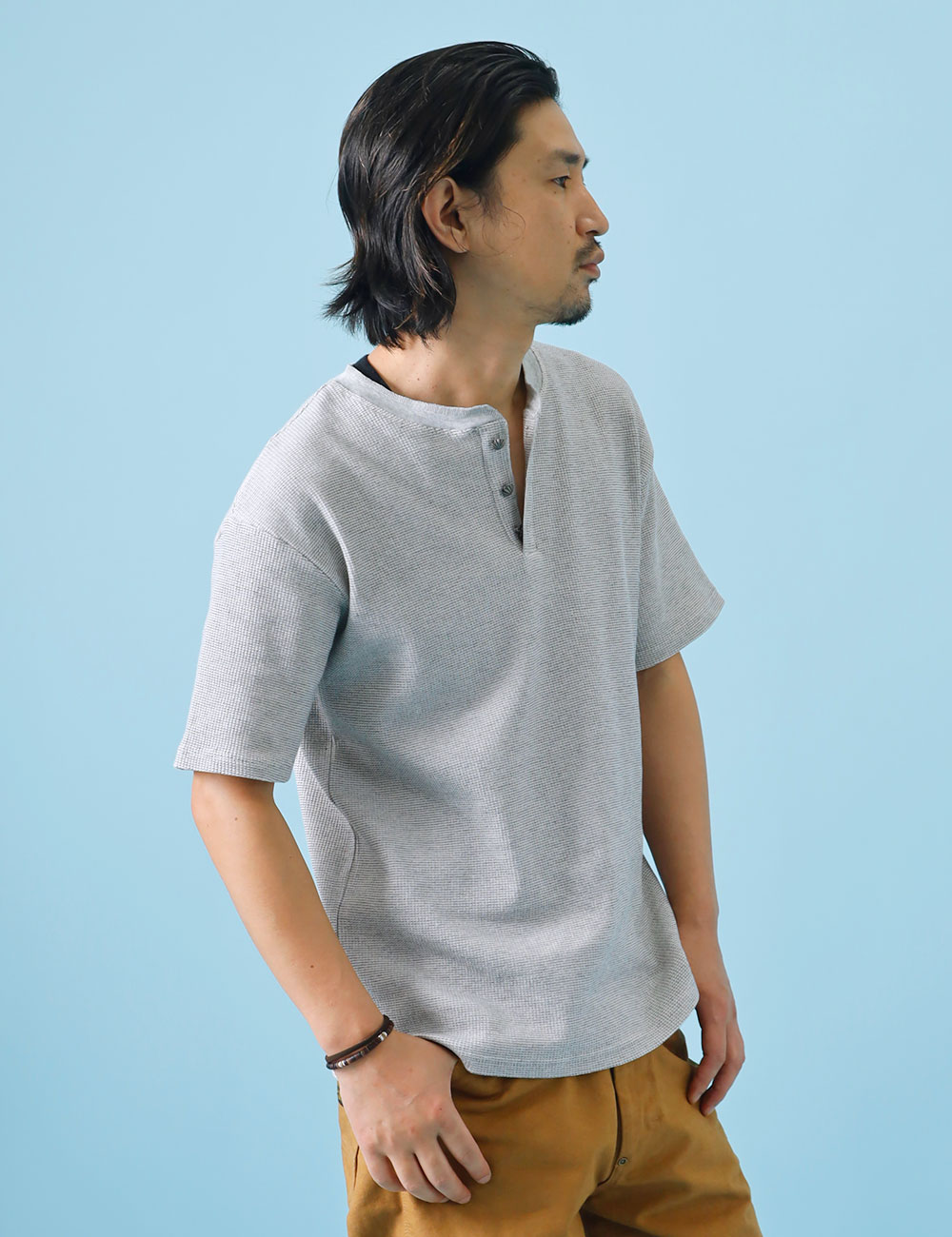 BLUE PORT ｜『伸びない』杢サーマルTシャツ