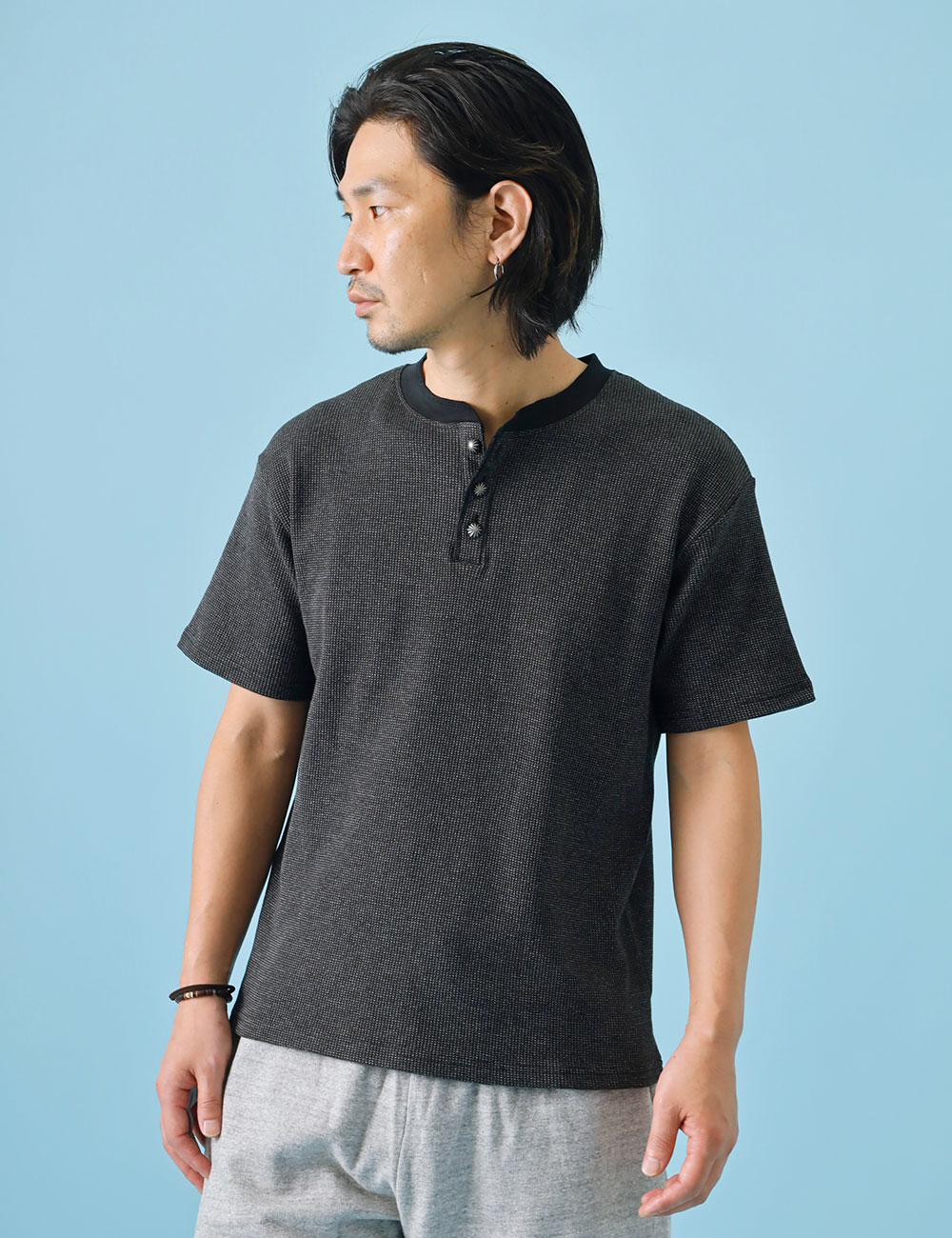 BLUE PORT ｜『伸びない』杢サーマルTシャツ