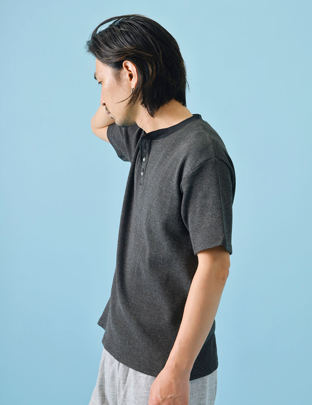 BLUE PORT ｜『伸びない』杢サーマルTシャツ