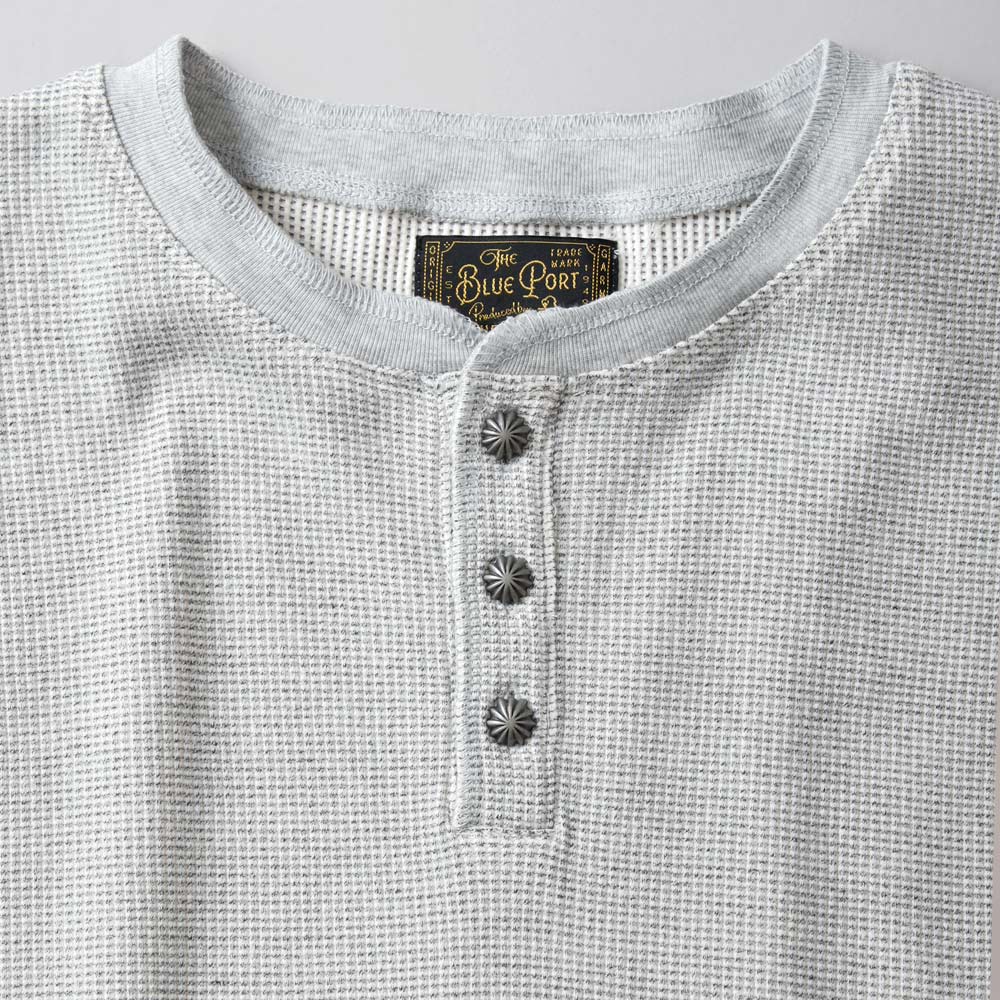 BLUE PORT（ブルーポート）伸びない杢サーマルTシャツ