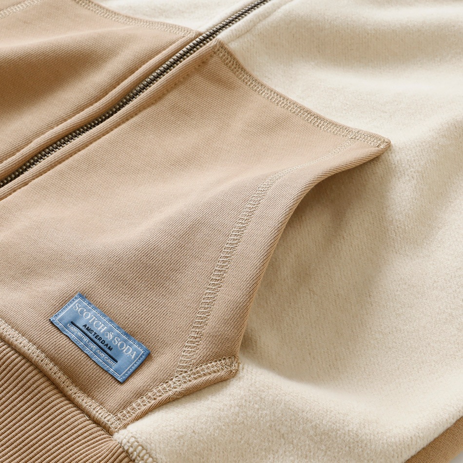 【SCOTCH&SODA】REVERSE ZIP PARKA切り替えジップパーカー