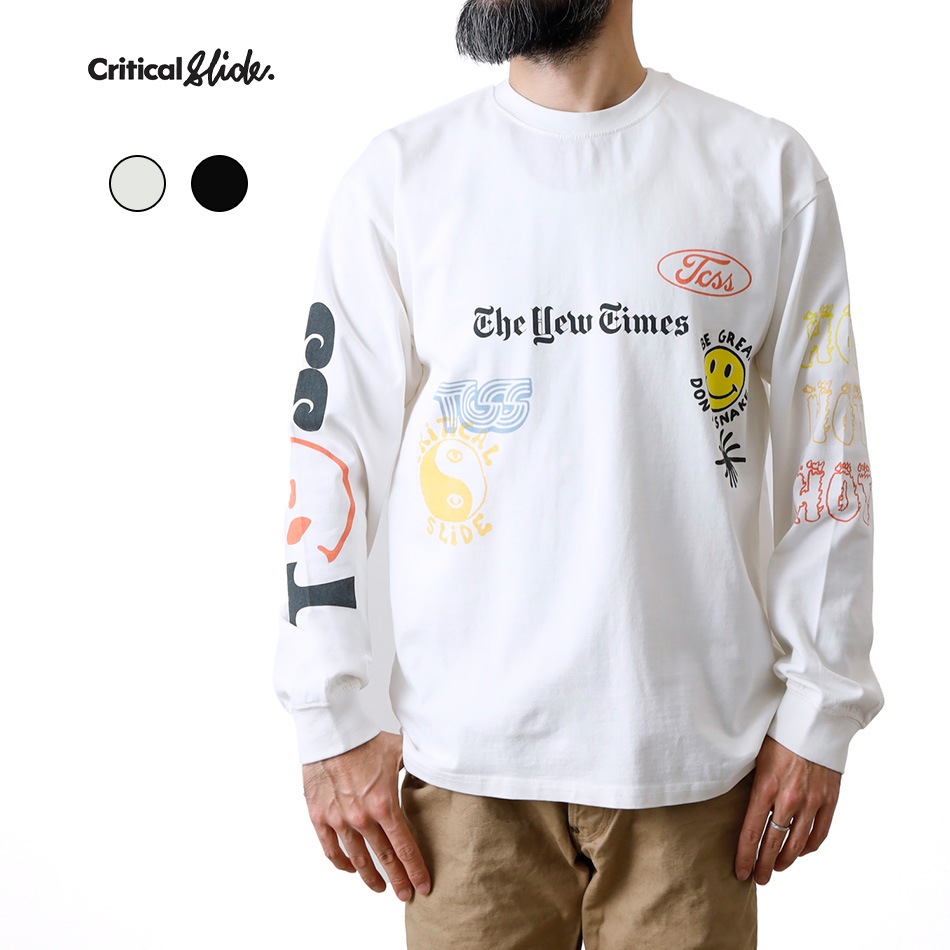 【TCSS】MIXED UP LS TEEプリントクルーロンT