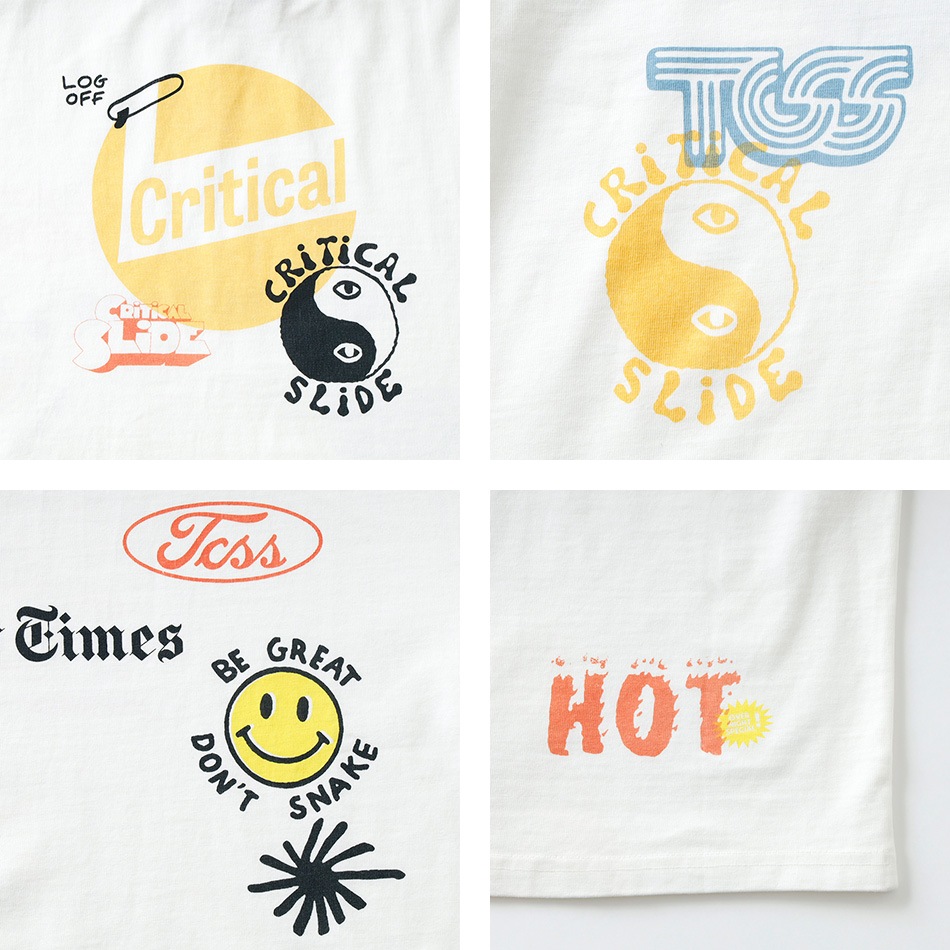 【TCSS】MIXED UP LS TEEプリントクルーロンT