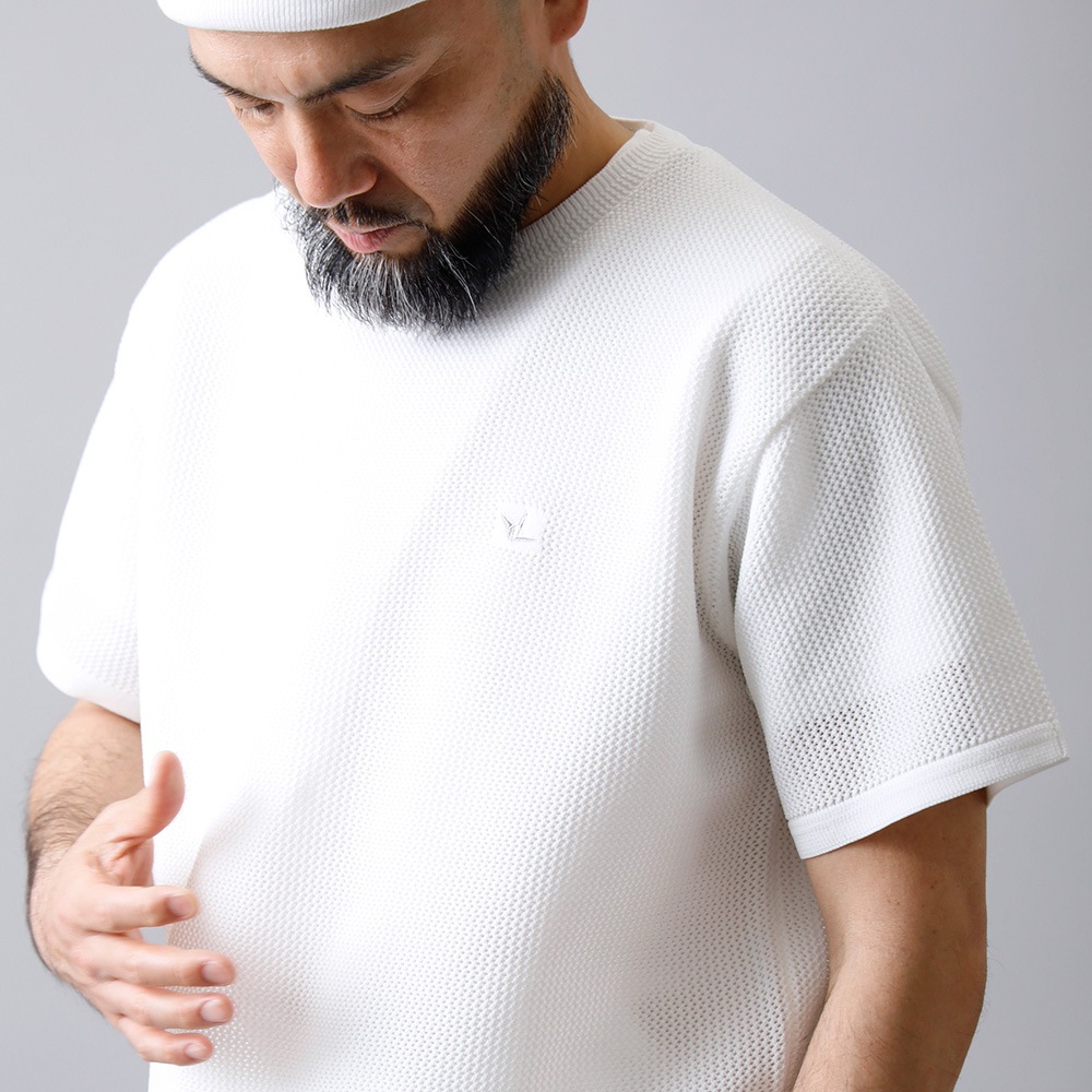 【1PIU1UGUALE3 RELAX】KNIT TEE半袖ニットTシャツ