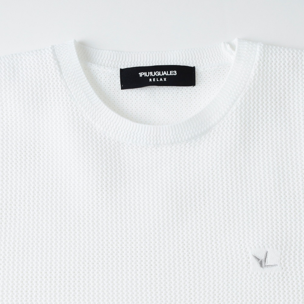 【1PIU1UGUALE3 RELAX】KNIT TEE半袖ニットTシャツ