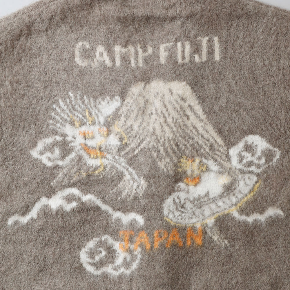 REMI RELIEF（レミレリーフ）スカ柄 起毛ニットカーデ｜アメカジ