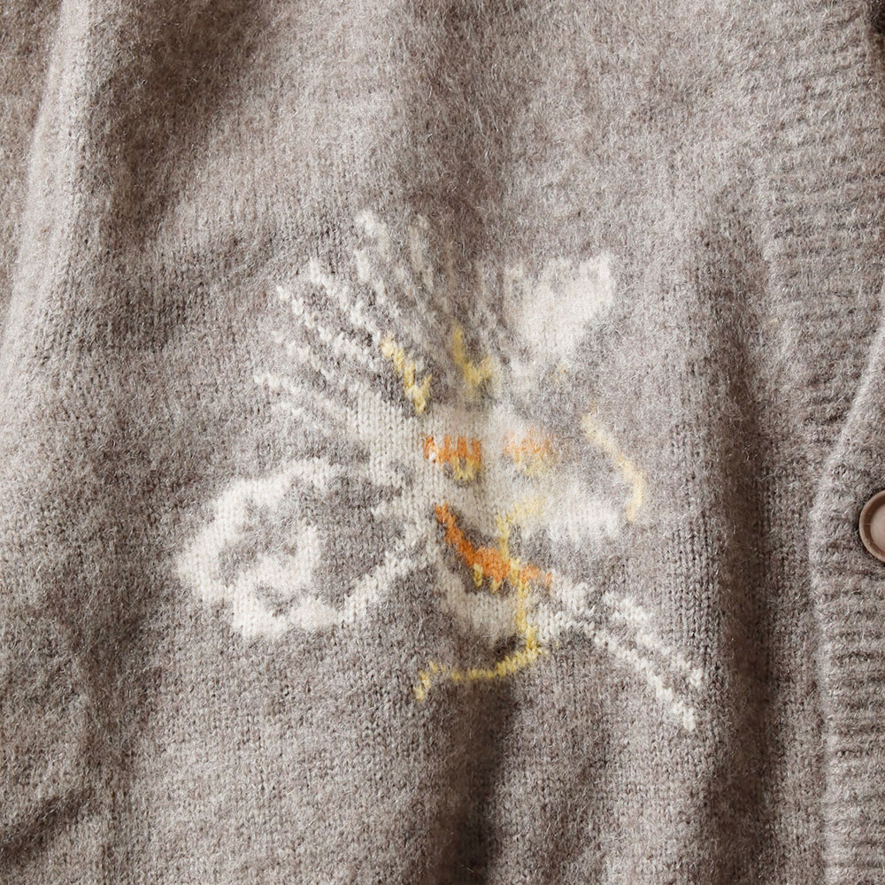 REMI RELIEF（レミレリーフ）スカ柄 起毛ニットカーデ｜アメカジ