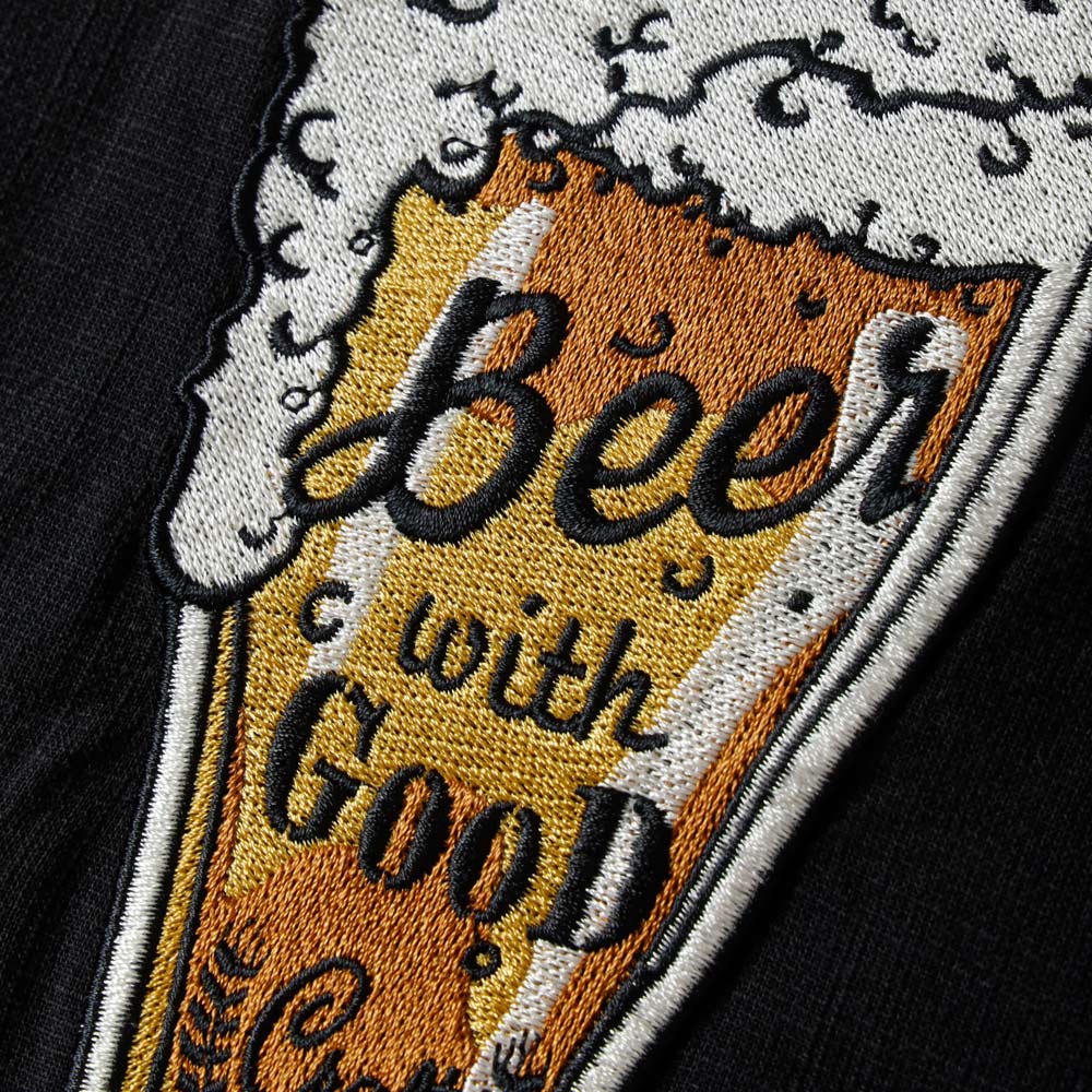 HEATH(ヒース)BEER刺繍 オープンカラーシャツ