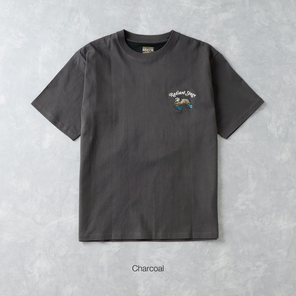【HEATH 】EMBROIDERY SKATE BULL T-SHIRT刺繍スケートブルTシャツ