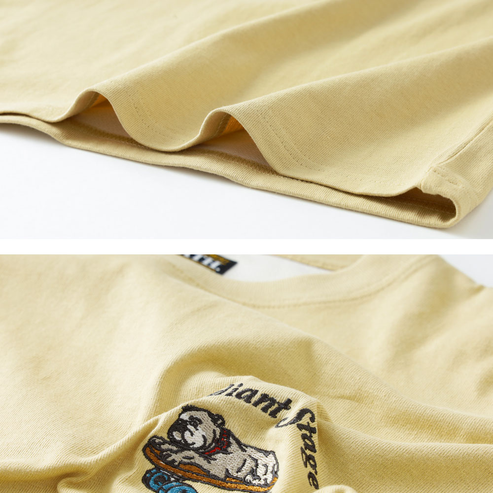 【HEATH 】EMBROIDERY SKATE BULL T-SHIRT刺繍スケートブルTシャツ