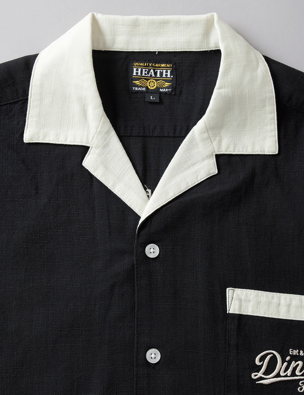 HEATH（ヒース）Diner刺繍 オープンカラーシャツ
