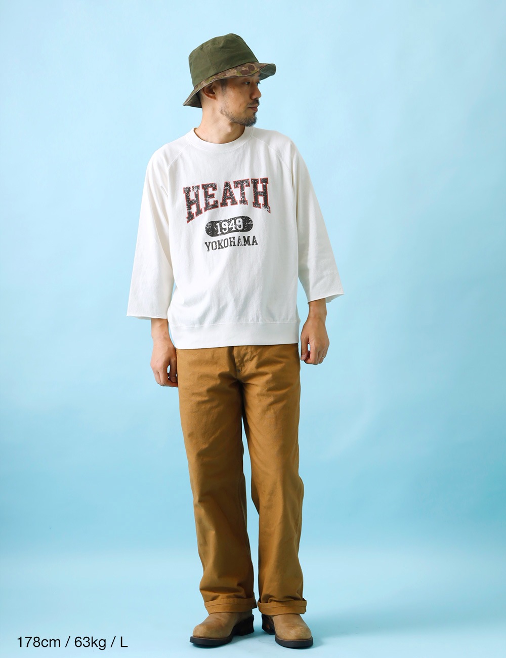 HEATH×SCREEN STARS|3/4 RAGLAN SLEEVE TEE