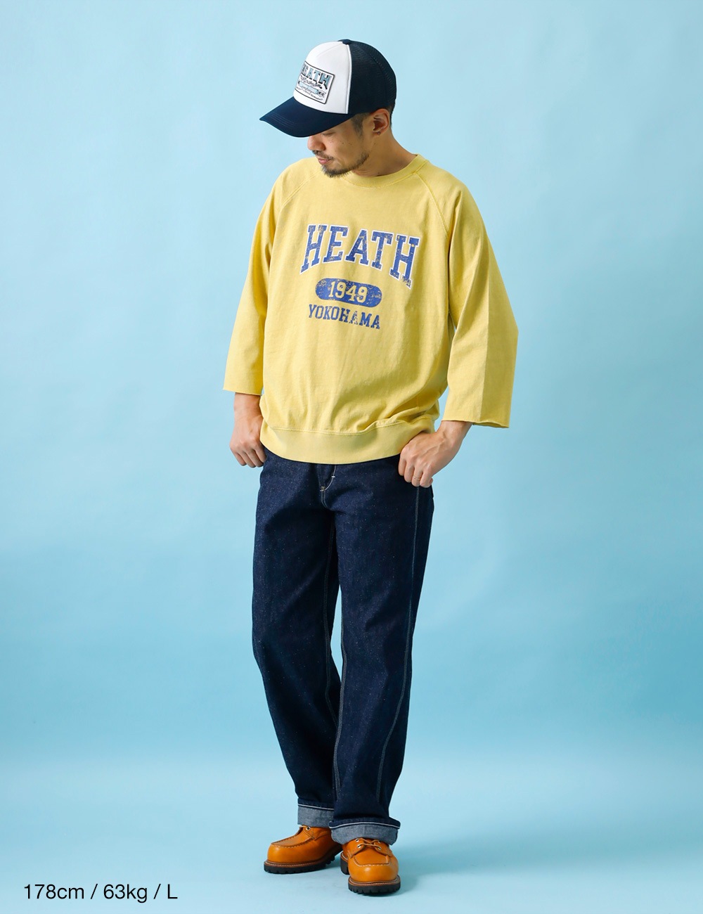 HEATH×SCREEN STARS|3/4 RAGLAN SLEEVE TEE