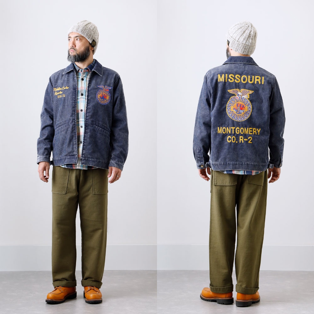 FFAジャケットコーデュロイジャケット FFAジャケット|コーデュロイ|ネイビー - 古着屋グレープフルーツ