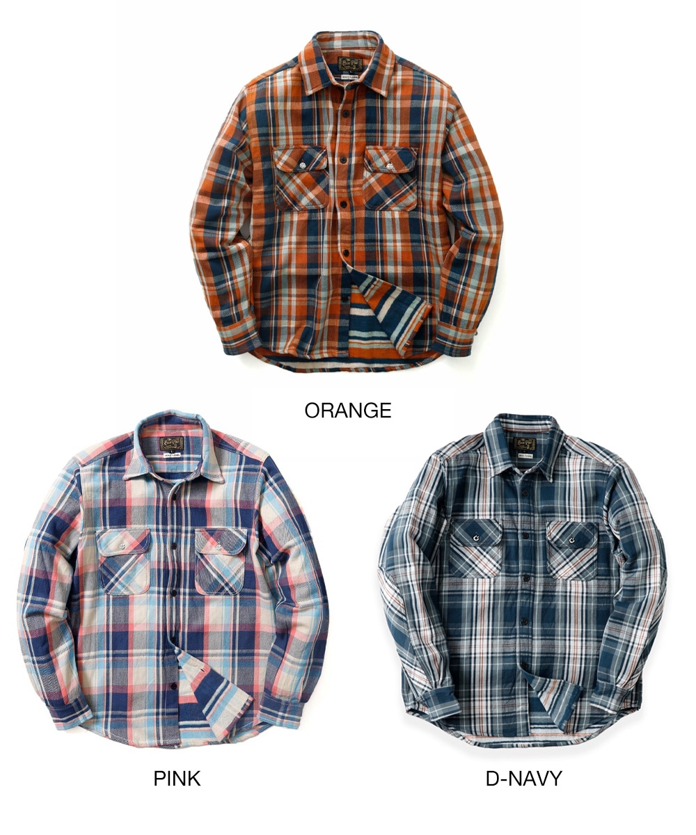 【ネル】ページ BLUEPORT】Seaman's HEAVY NEL SHIRT<br>シーマンズ へビー