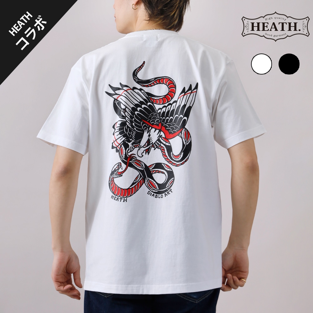HEATH × Diablo Art（ヒース x ディアブロアート） オリジナルアートワーク ヘビーウエイトTシャツ 