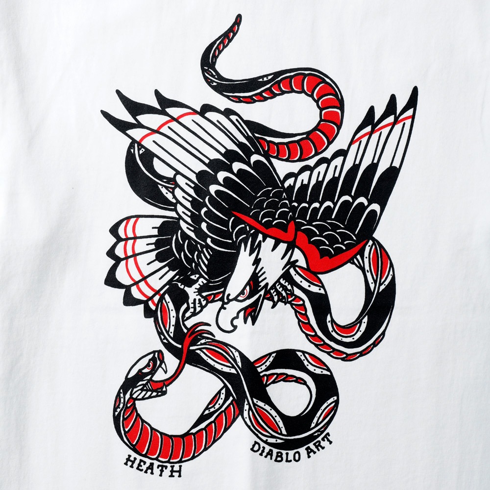 HEATH × Diablo Art（ヒース x ディアブロアート） オリジナルアートワーク ヘビーウエイトTシャツ 