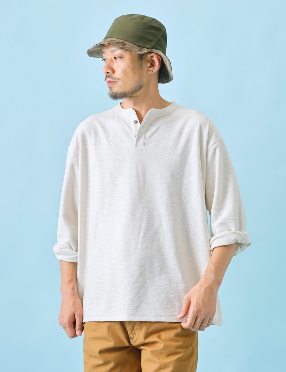 HEATH｜スラブヘンリーカットソー 