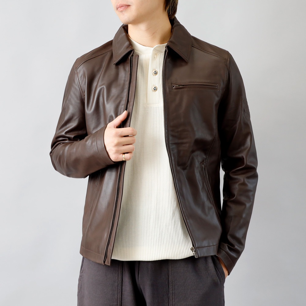 【HEATH】LEATHER COLLAR RIDERS JACKET シープスキンレザー ライダースジャケット