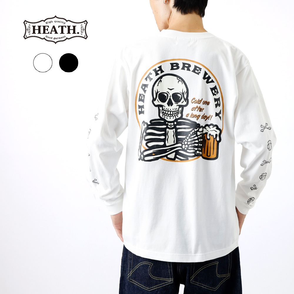 【HEATH】SKULL BEER HEAVY WEIGHT L/S スカルビアー ロンT
