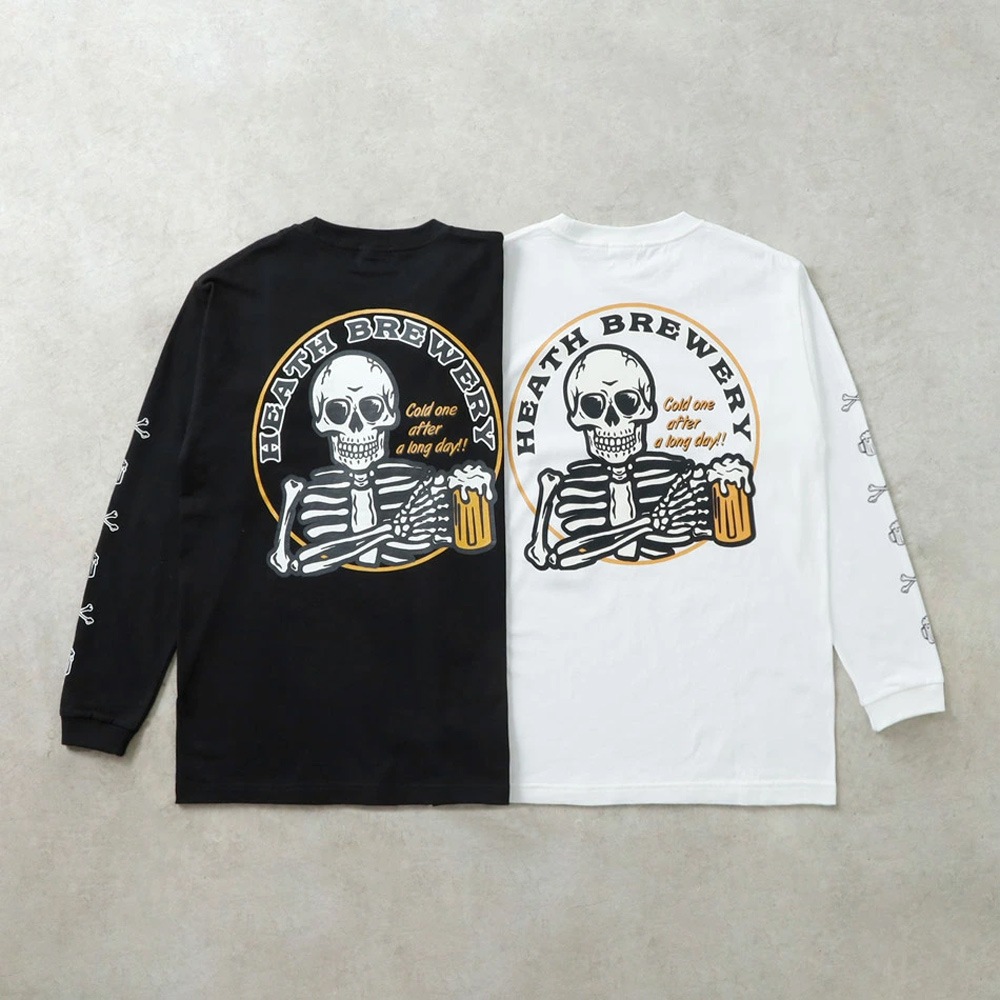 【HEATH】SKULL BEER HEAVY WEIGHT L/S スカルビアー ロンT