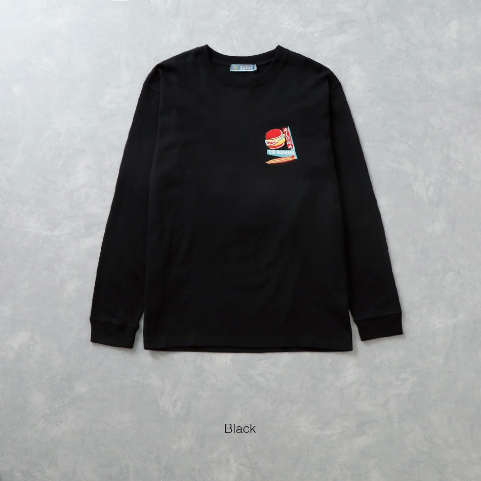 HULA LANI HAWAII】PILE EMBROIDERY LS/T パイル刺繍ロンT