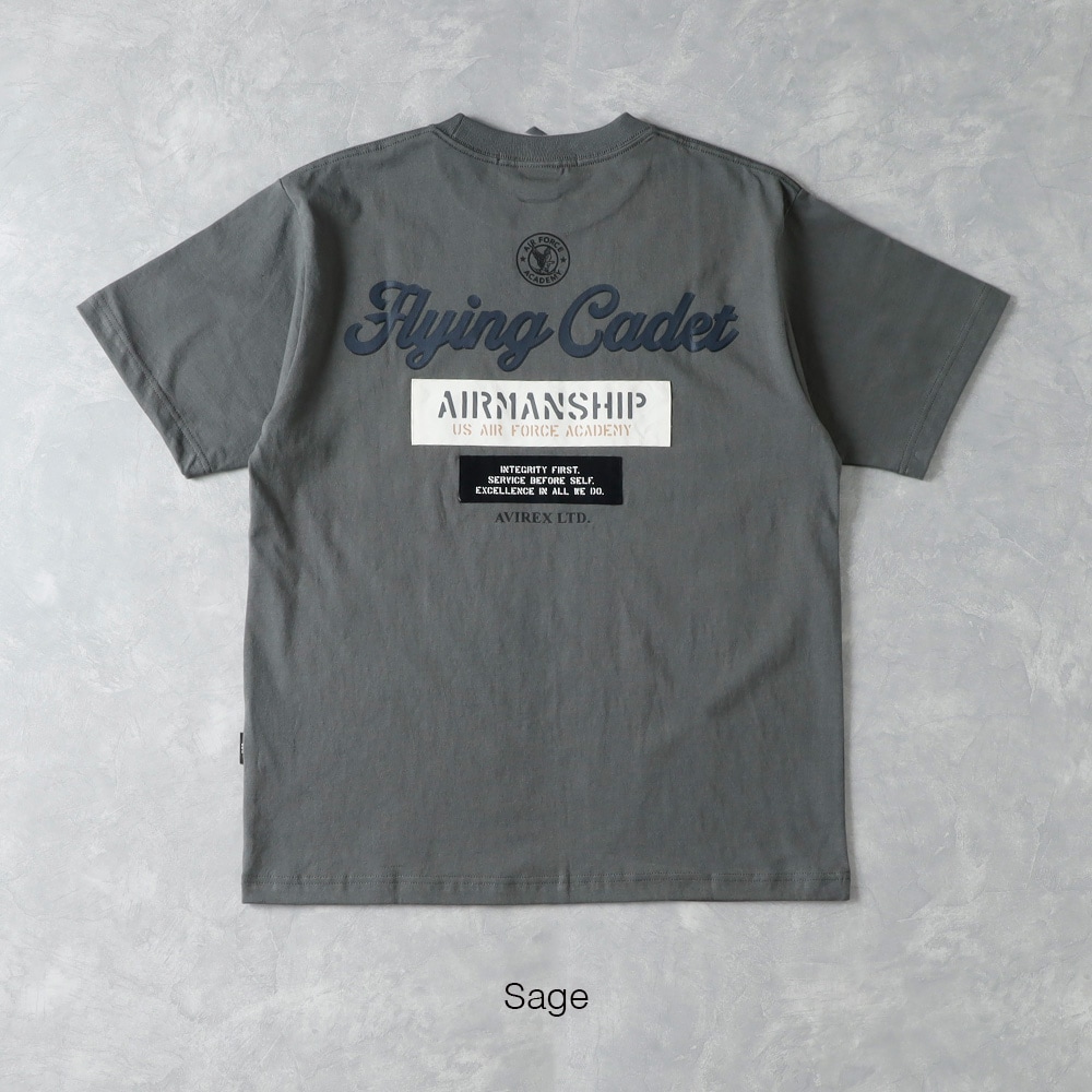 【AVIREX】 CADET PATCH T-SHIRTT カデット パッチ半袖Tシャツ