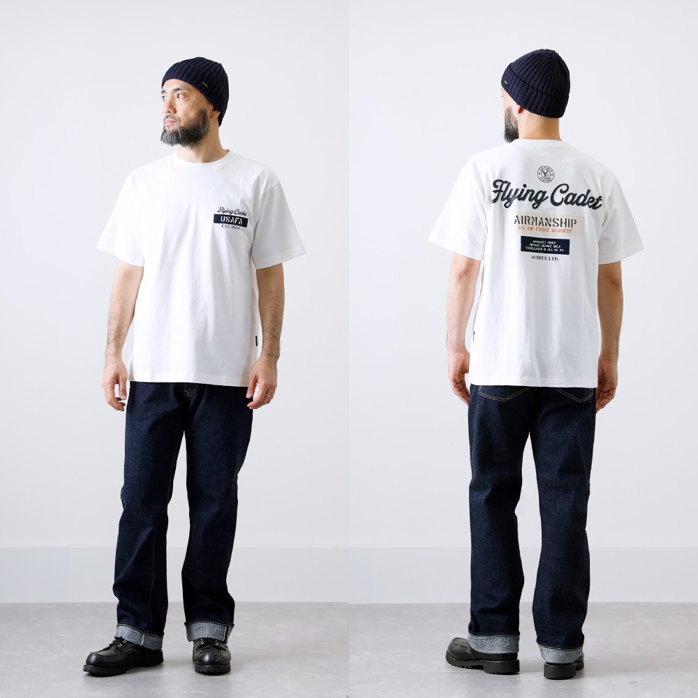 【AVIREX】 CADET PATCH T-SHIRTT カデット パッチ半袖Tシャツ