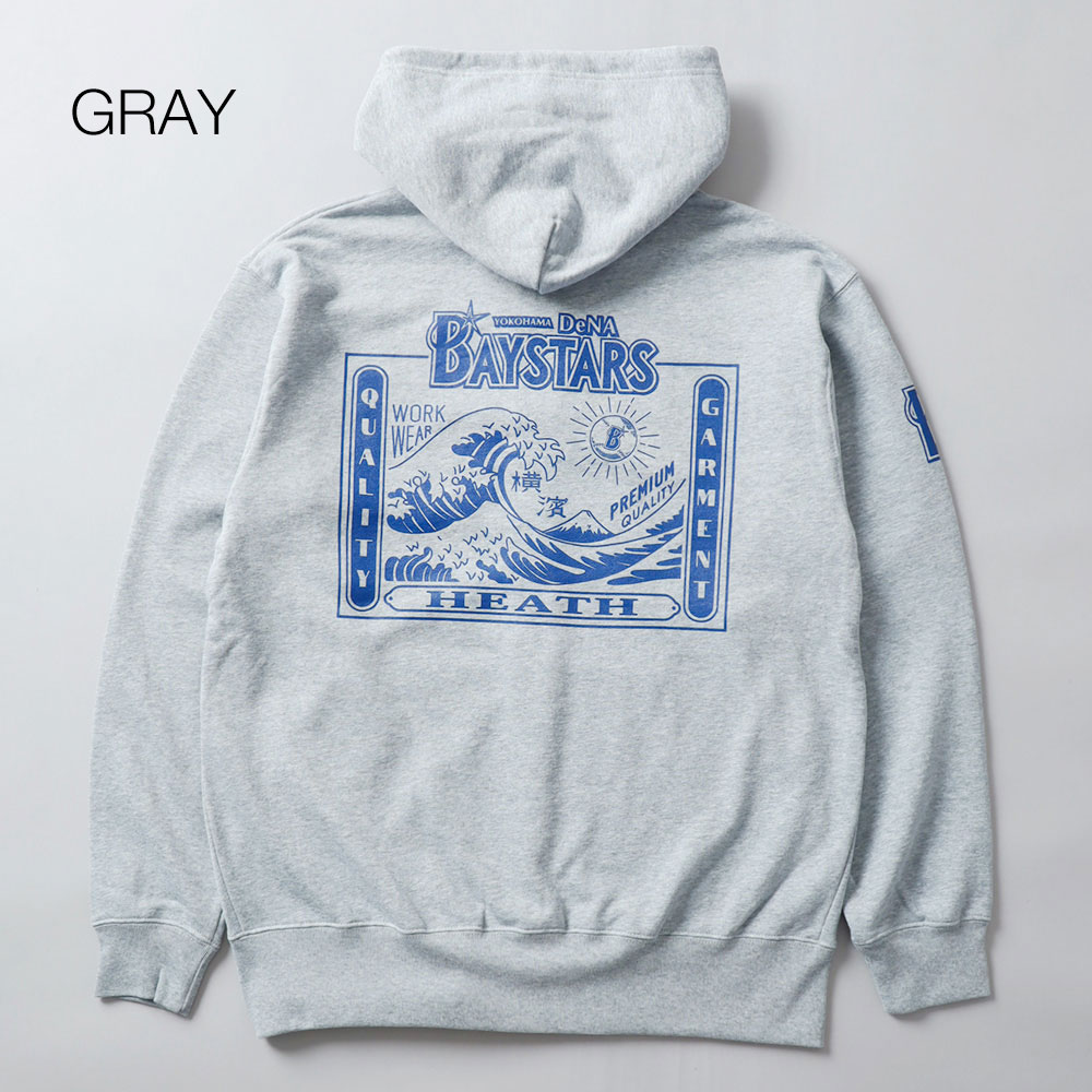 HEATH（ヒース）横浜DeNAベイスターズ公認デザイン オリジナル ジップパーカー 