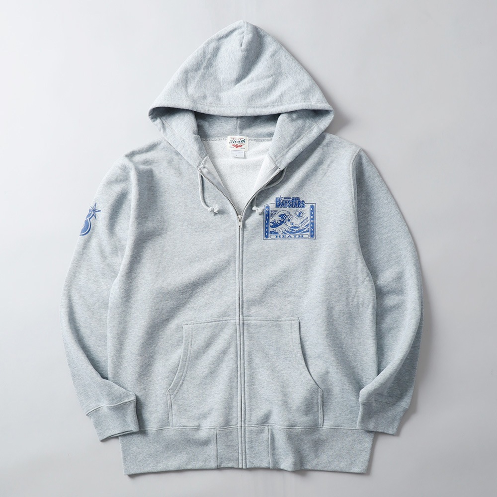 HEATH（ヒース）横浜DeNAベイスターズ公認デザイン オリジナル ジップパーカー 