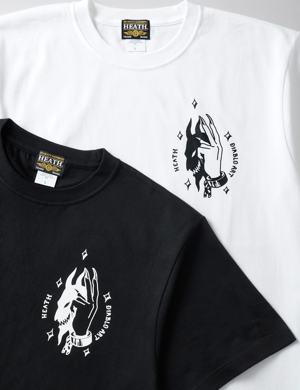 HEATH × Diablo Art（ヒース x ディアブロアート） オリジナルアートワーク ヘビーウエイトTシャツ 