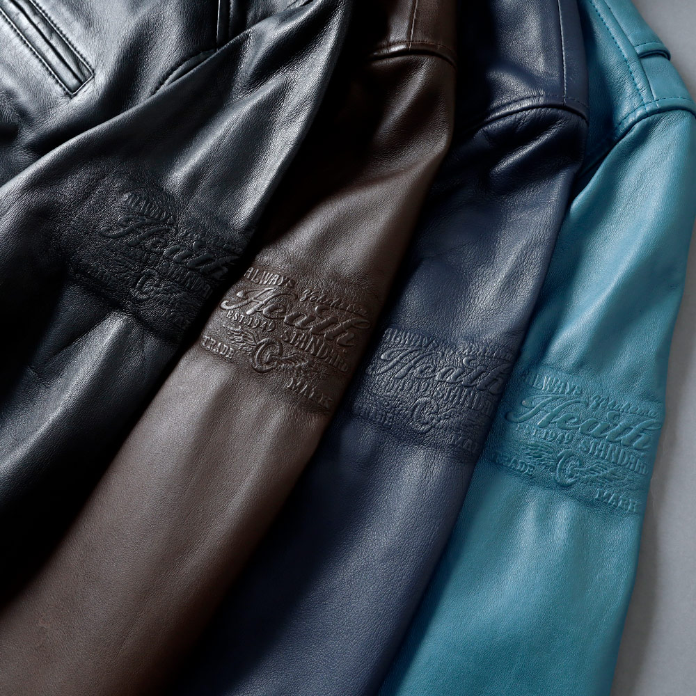 【HEATH】LEATHER SINGLE RIDERS JACKET シープスキンレザー ライダースジャケット