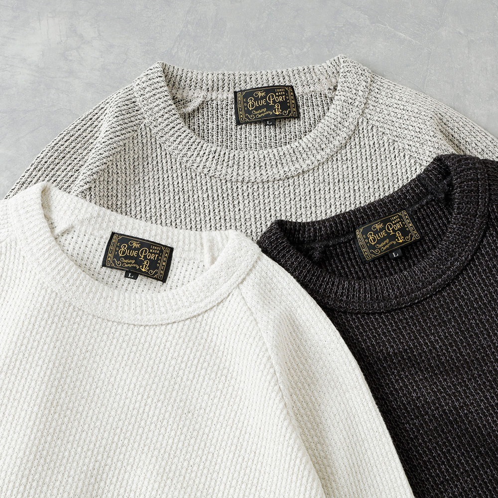 【BLUE PORT】LOW GAUGE KNIT CREW ローゲージクルーニット