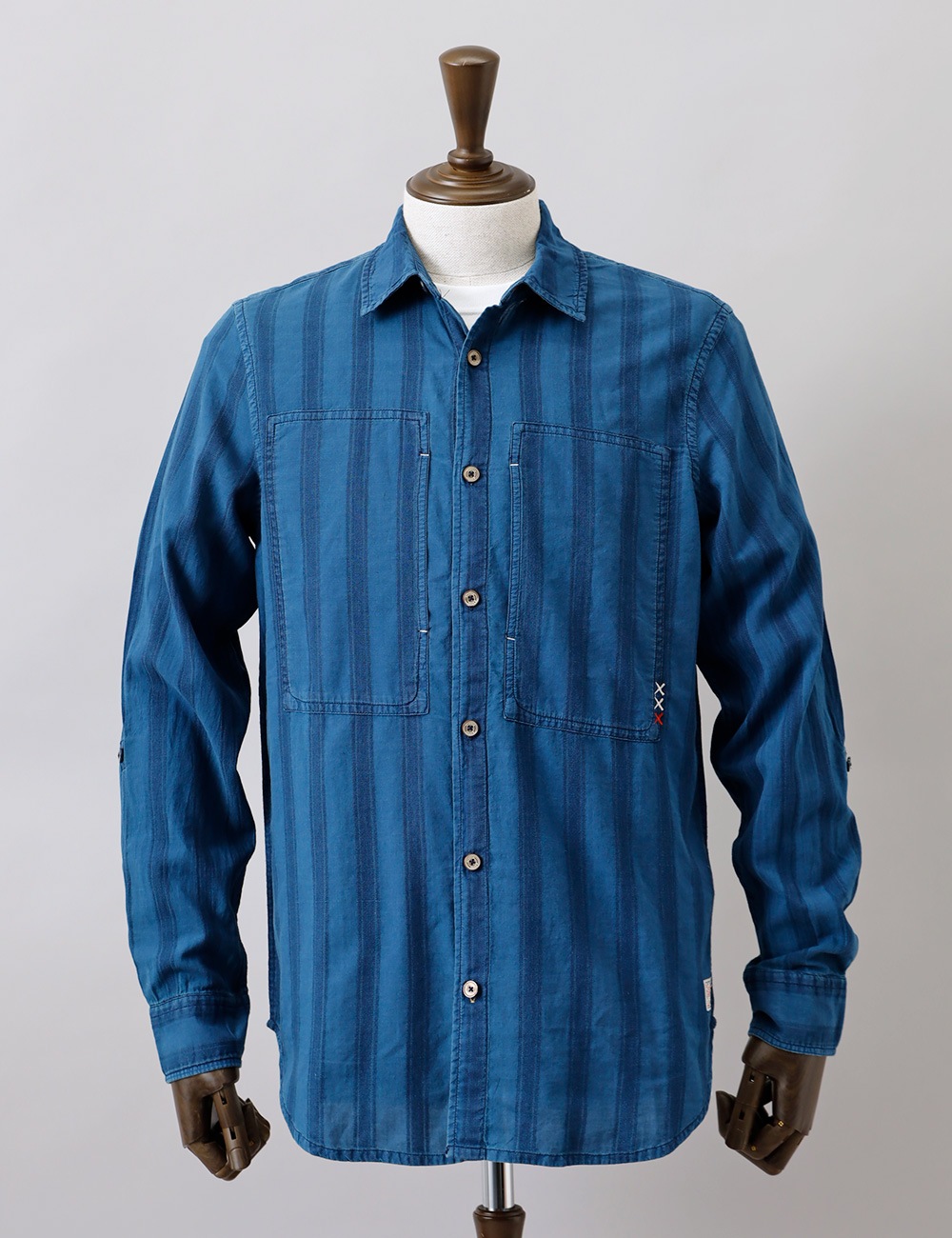 10%OFF！ファミリーSALE！<1月1日 0時から！>◆SCOTCH & SODA（スコッチアンドソーダ）インディゴストライプ シャツ