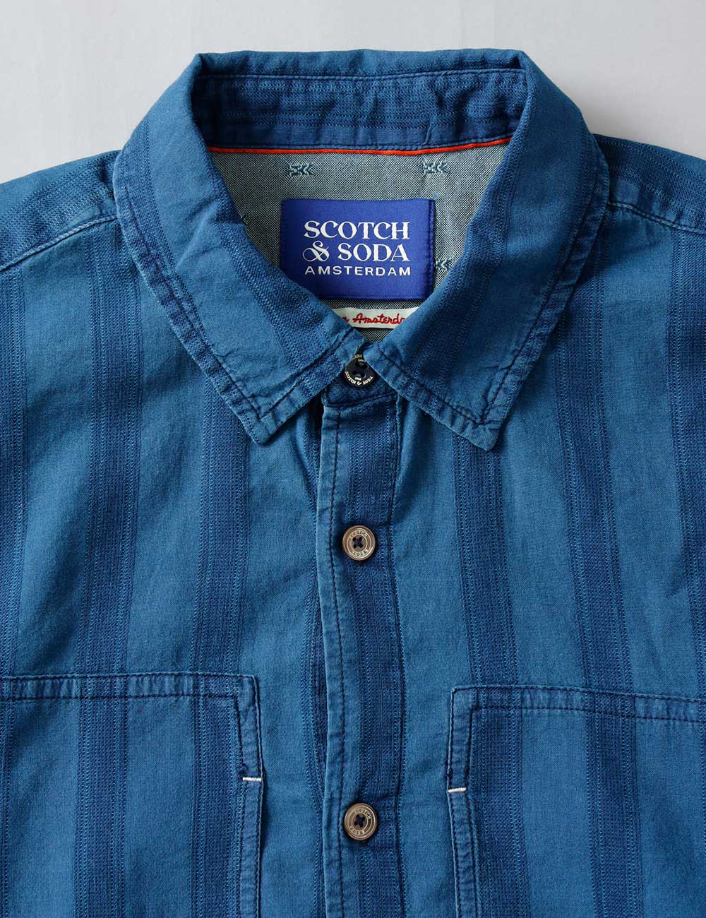 10%OFF！ファミリーSALE！<1月1日 0時から！>◆SCOTCH & SODA（スコッチアンドソーダ）インディゴストライプ シャツ