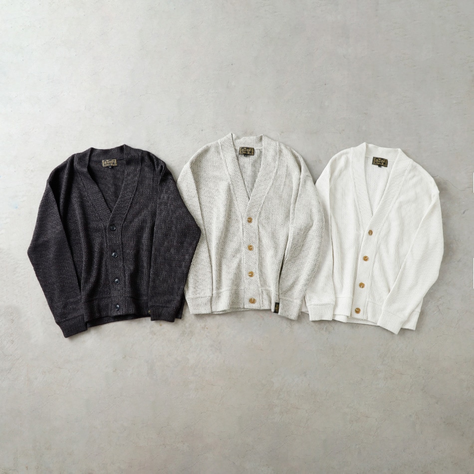 白*い様 YYPH low gauge knit cardigan jacket BLUE PORT】LOW GAUGE KNIT 