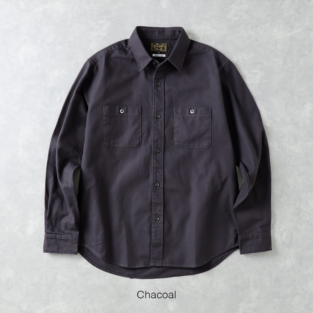 BLUEPORT（ブルーポート）ヴィンテージ ヘリンボーン ユーティリティシャツ