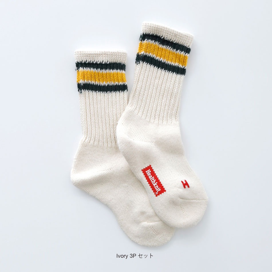 【HEALTHKNIT】3P SET KIDS CREW SOX