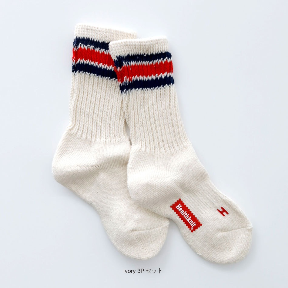 【HEALTHKNIT】3P SET KIDS CREW SOX
