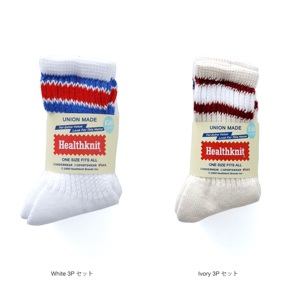 【HEALTHKNIT】3P SET KIDS CREW SOX