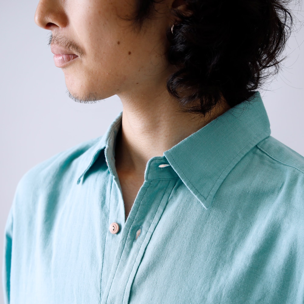 【BLUE PORT】W-GAUZE LONG SLEEVE SHIRT Wガーゼシャツ