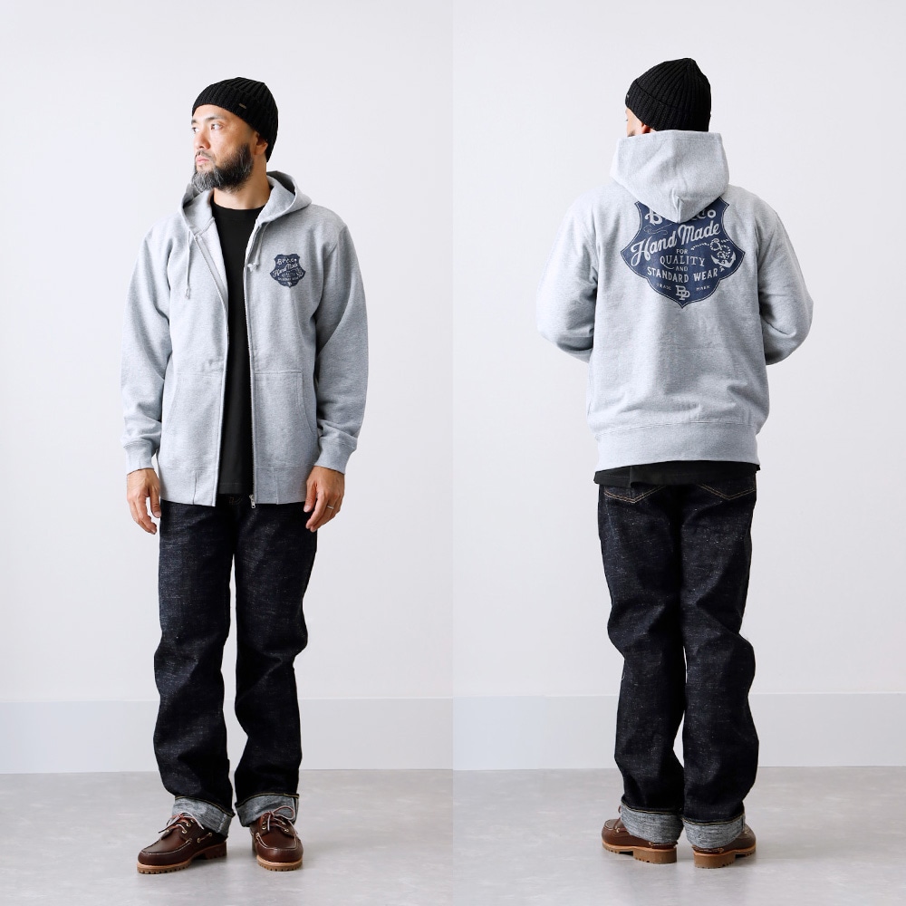 <10%OFF！ファミリーSALE！>◆【BLUEPORT】HAND MADE ZIP P/K オリジナル ジップパーカー