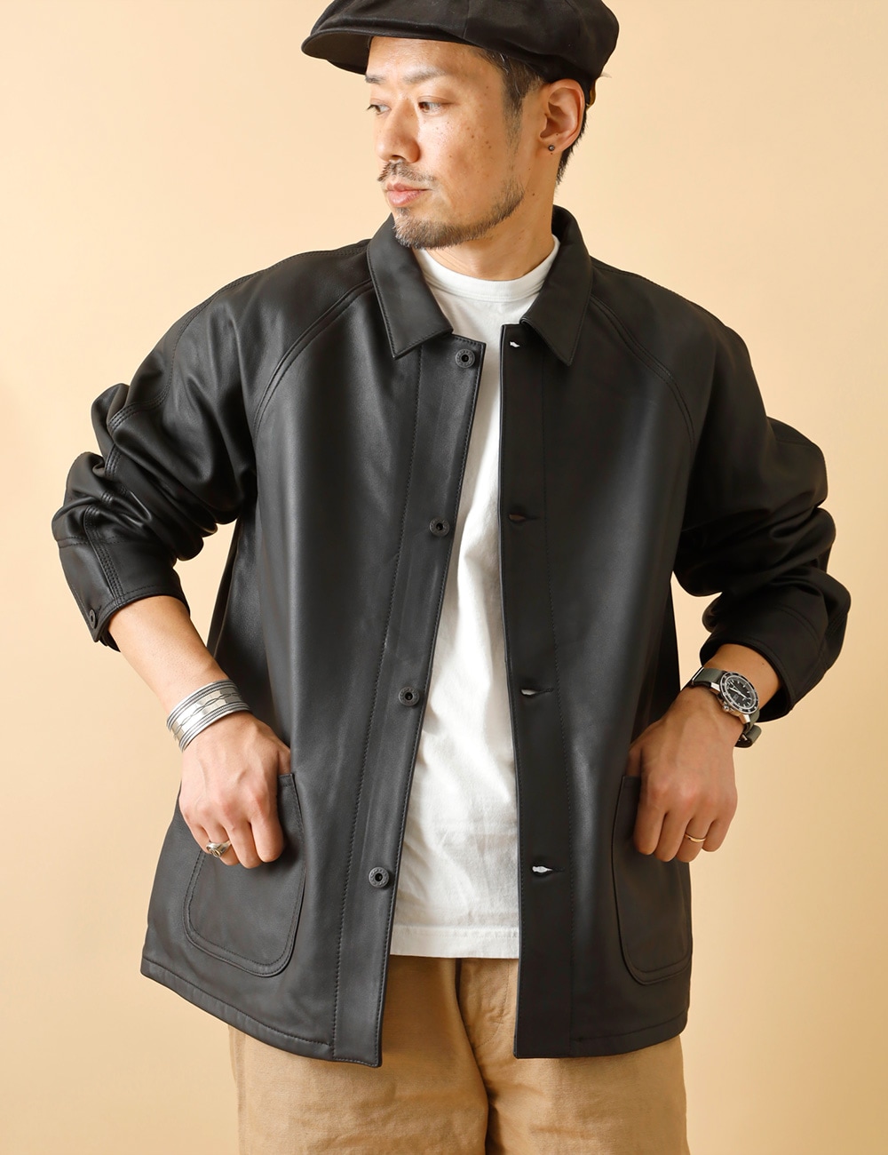 Schott｜LAMB LEATHER COVERALL JACKET